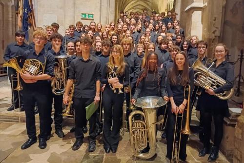 Peter Symonds music students at the College's annual Christmas Carol Concert, held at Winchester Cathedral